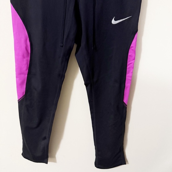 Nike Dri Fit Womens Black Purple Leggings Size Small Athleisure Gym Running - Picture 5 of 6